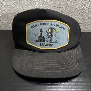 Vintage Drunk Against Mad Mothers Adjustable Trucker Hat